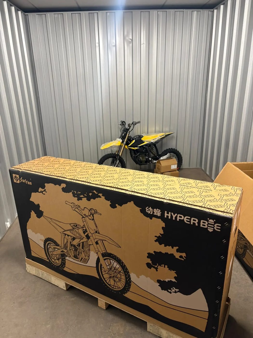 Hyper Bee crate in the unit